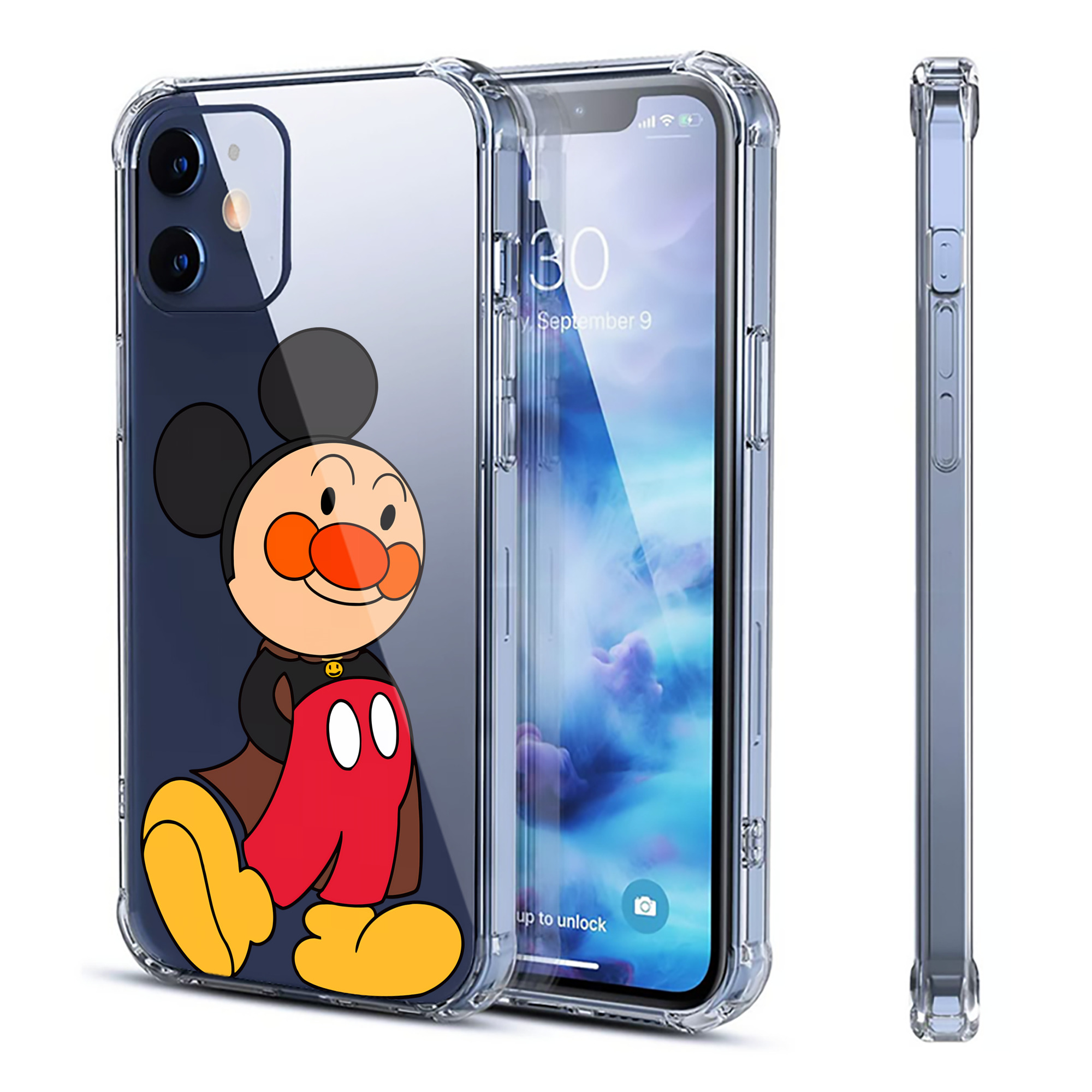 （画像用） アンパンマン Anpanman 【iPhone 12シリーズ対応】透明スマホケース（クリアソフトケース）
